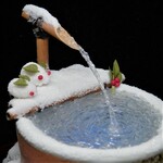 花手水～雪うさぎ蒼～Lサイズ
