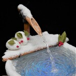 花手水～雪うさぎ丸～Lサイズ