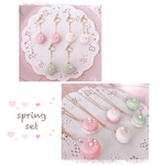 《spring set》さくら和マカロン❤︎イヤリング&ネックレス2点セット