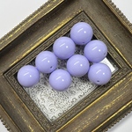 【20mm  8個 ライトパープル】カラフルアクリルビーズ  原色系 ラウンド 球体 貫通 単色