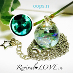 Revival❤︎LOVE.n光る星空スノードーム彷徨うラインストーンネックレス