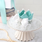 ＜新商品＞mint　blue　crown/ボリュームチュール付き　誕生日の記念に　♪王冠　ティアラ　ミニクラウン