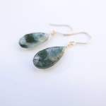 SALE14kgf  モスアゲートのピアス