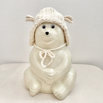 しろくま貯金箱　ひつじさん頭巾