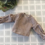 単品売り★リカちゃん・服＊ブラウンチェックのカットソー