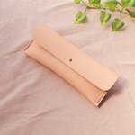 【アウトレット】✻　ヌメ革　ナチュラル　✻　使い勝手の良い シンプルな牛革ペンケース　✻　