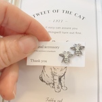 silver みつばちピアス　ステンレスピアス