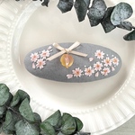 【SALE!】送料無料・桜の刺繍バレッタ
