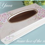 【再販】 薔薇のティッシュボックス トールペイント