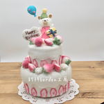 🐻‍❄️🍓くまさん苺の2段ケーキ(小物入れ)染82