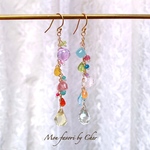 再販×3【14kgf】天然石＊彩りピアス、イヤリング