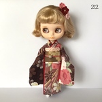 No.212   6/1サイズドール振袖　京友禅　茶ぼかしに桜