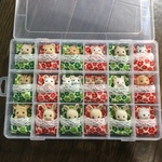41【再販】シルバニア　赤ちゃん　ベッド　布団　ケース　収納　北欧花柄