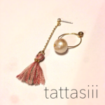 再々…販！春色タッセル×コットンパールリング  ピアス