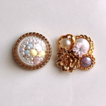 ボタンアクセサリー(ピアス・イヤリング)