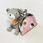 パンダとおにぎり柄のがま口キーホルダー