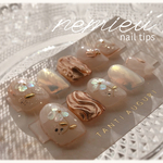 #2 ネイルチップ ミラーオーロラ♡ フラワーネイル ニュアンスネイル お花ネイル フットネイル 大人かわいい 推しカラーネイル