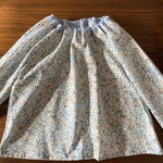 ☆水色のつぼみの長袖スモック☆（半袖可）