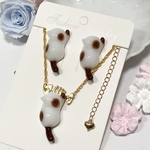 ネックレス　ピアス　イヤリング◆  猫　魚ぶち猫