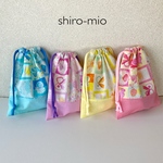 パッチワーク風リボンちょうちょの給食袋