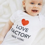 ベビー ロンパース LOVE FACTORY NEW YORK ロゴ