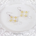 アンティーク・ガラスドロップ＊Yellow（ピアス）
