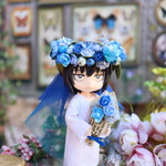 小人の花冠（ブルーフェアリー）オビツ11サイズ　布花