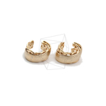 ERG-1942-G【2個入り】ブラシラウンドイヤーカフ/Brushed Round Earcuffs Earrings