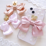 ❁リボンチャーム付き❁シンプルフラワー（コデマリ）❁.*･ﾟ押し花iPhoneケース【※iPhone専用ページ】