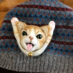 絶叫〜茶トラブローチ🐯