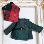 【2点セット】🖤❤️あったかマフラー付🧣シンプルなトレンチコート　オビツ11 ねんどろいどどーる兼用