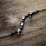 ホワイトムーンストーンPlant bracelet/sv925