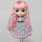 ポップな花柄LIBERTYプリントのフレアワンピース　ブライス　リカちゃん　アウトフィット