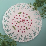 押し花素材361　ルビー色の小花のセット　ミニミニサイズ