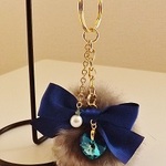 ふわふわファーのキーホルダー