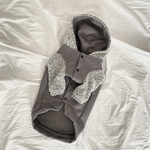 ● SALE ●犬服*☽ブークレーコンビブルゾン (グレー) ¥3,200→¥2,800