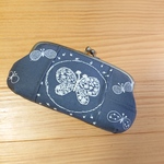ミナペルホネン♡親子がま口長財布 forestwing タンバリン choucho グレー