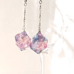 鉱石風ロングピアス