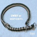 S〜LL【Dカン 平編み首輪】★ストッパー付き　パラコード ★