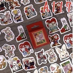 A117☆ 海外♡レトロラビット♡ミニシール♡ステッカー