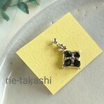 メンズにも🎵ブラックガラスの片耳ピアス   チタン        