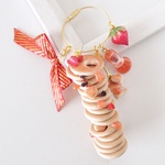 ハートに繰り抜いた山積み　パンケーキ　タワー　バッグチャーム