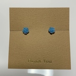 シンプル薔薇ピアス(水色)
