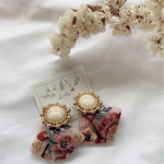 a-a08様専用◆くすみピンクインド刺繍ピアス/イヤリング◆