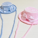 《メルシーミルフォワ様専用》リボンハット Blue pink
