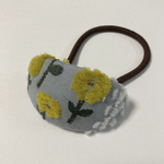ミナペルホネン　ヘアゴム　handmade ballade ブルーグレー
