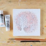 「樹氷＊やさしい冬の陽」コルクボードの原画＊壁飾り