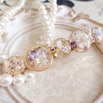ꫛꫀꪝ✧‧˚青紫系&White ヘアクリップ 8cm
