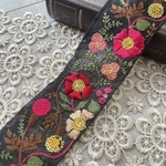インド刺繍リボン　花　インド刺繍　スパンコール