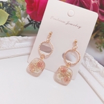 かすみ草のゴールドフープピアス*orange